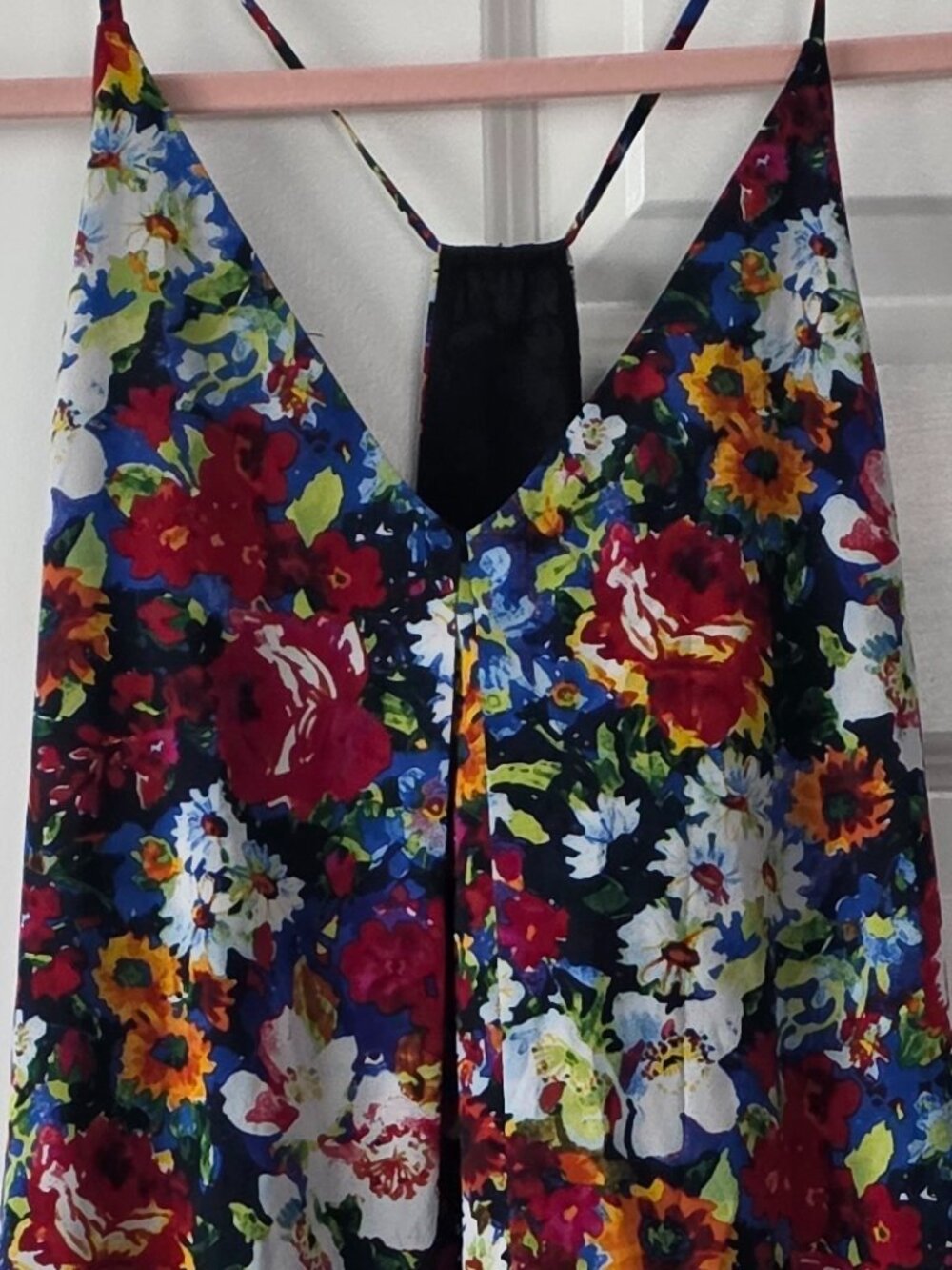 Alice + Olivia Silk Floral Strappy Mini Sundress - Picture 3 of 5